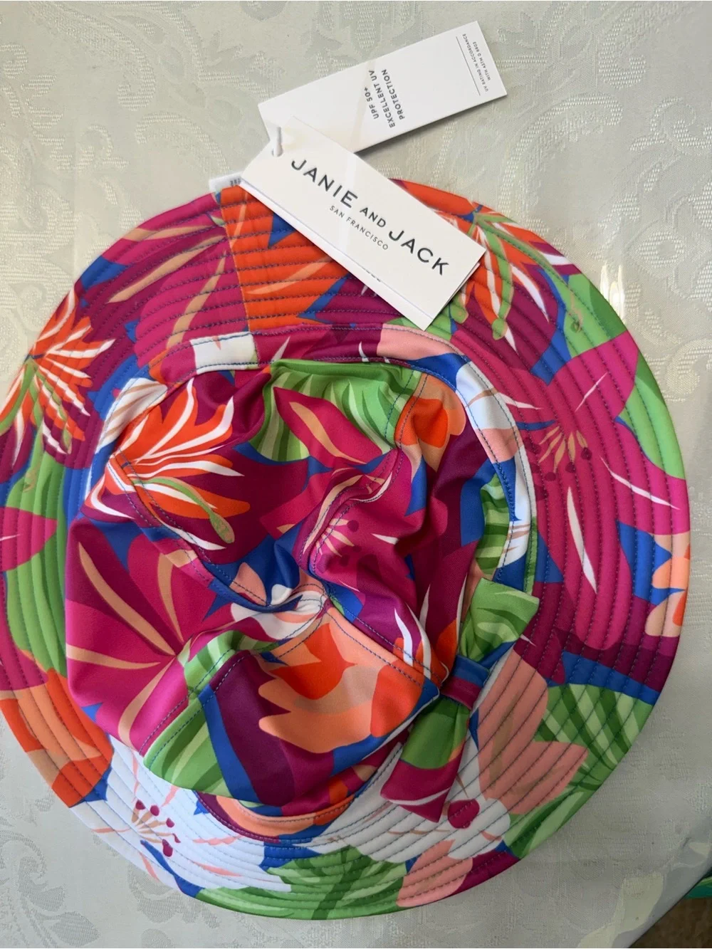 Janie and Jack brand Colorful Tropical Print Bucket Hat